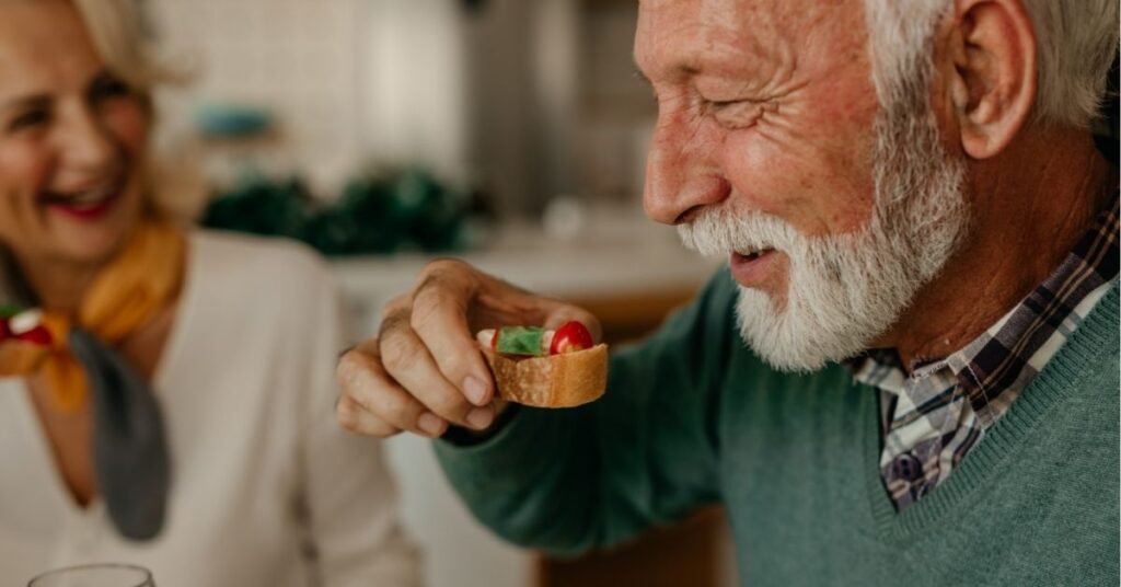 A Couple Of Senior Having Fun At Independent Living